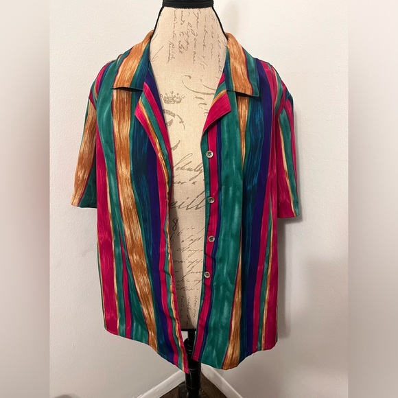 Vintage TRUFFLES size XL beautiful button down blouse - Picture 4 of 7